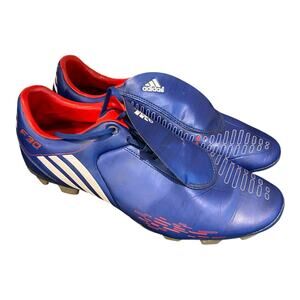 Adidas F30 Soccer Cleats Shoes Mens 11 Blue White Firm Ground TRAXION 2009